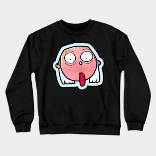 Cool Idiot Girl Sticker Crewneck Sweatshirt